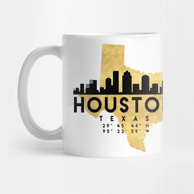 Houston Texas Skyline Map Art by deificusArt